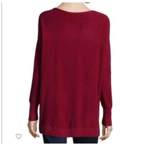 Joie Zephyrine $258 NWT CASHMERE-Blend Crew Neck Sweater in Deep Scarlet Sz S - Picture 8 of 10